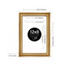 12x8 Gold Ornate Photo Frame With White Mat For 8x6