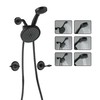 LIWEIKE Matte Black 2 Handle Shower Faucet, Two Handles Shower