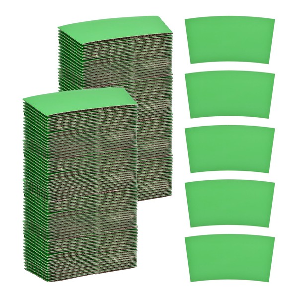 sourcing map 100pcs Disposable Coffee Cup Sleeves, Cardboard Cup Sleeves