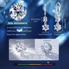 Silver Moissanite Drop Earrings for Women Moissanite Dangle Earrings, 2.6ct
