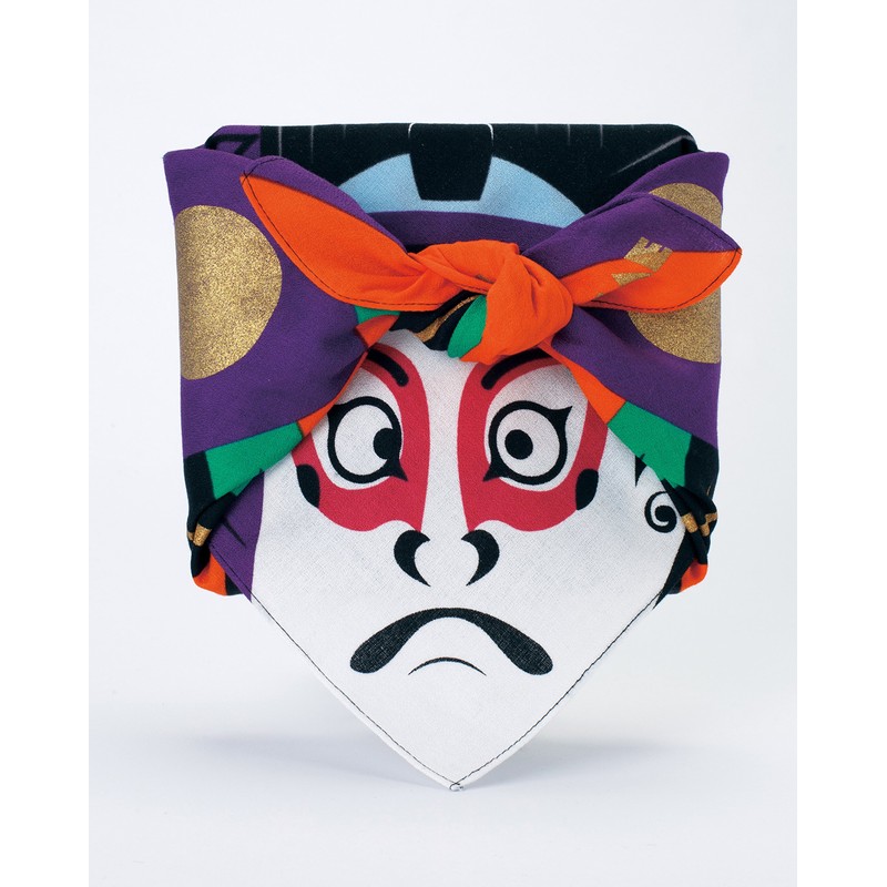 むす美 風呂敷 ふろしき 48cm 福コチャエ 歌舞伎 クロ 20464-106