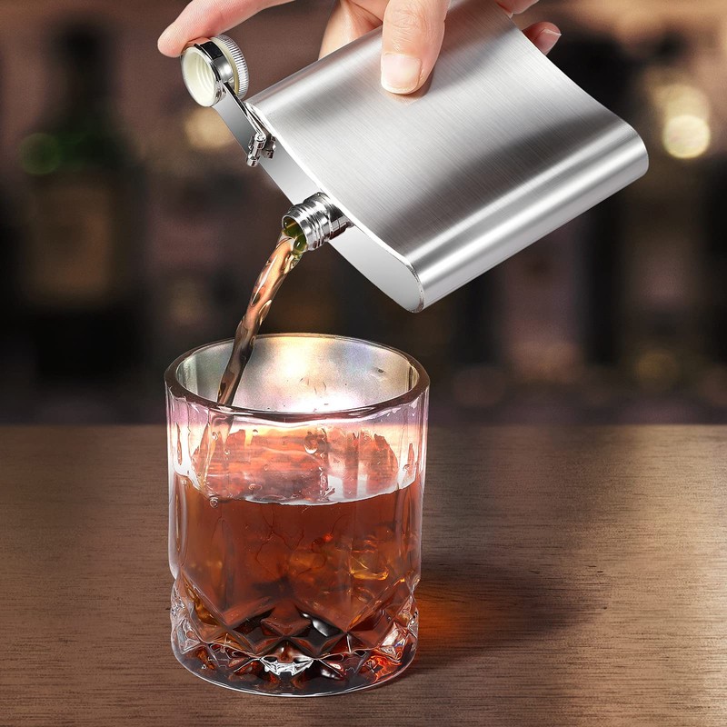 Honeydak 20 Pcs 8 oz Hip Flask for Liquor Stainless