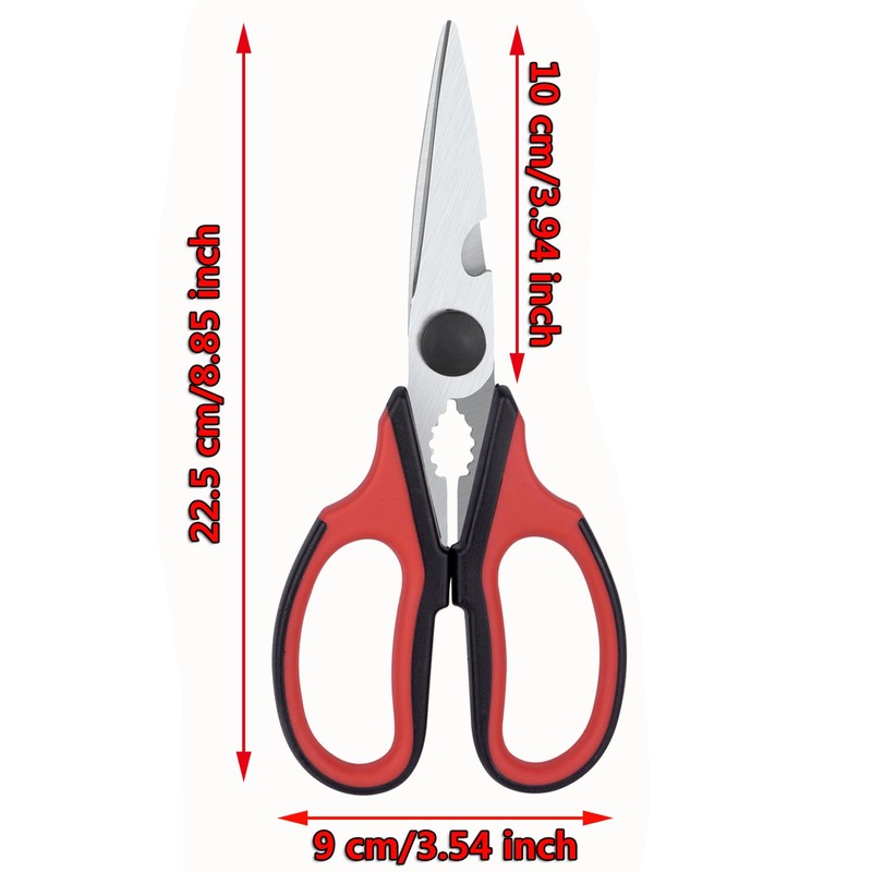 Left Handed Kitchen Scissors, Bailaipor Left Hand Kitchen Poultry Shears