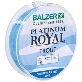 Balzer Platinum Royal Trout Line 150 m Monofilament Fishing Line, Diameter/Load Capacity: 0.19 mm / 4.6 kg, Colour: Blue