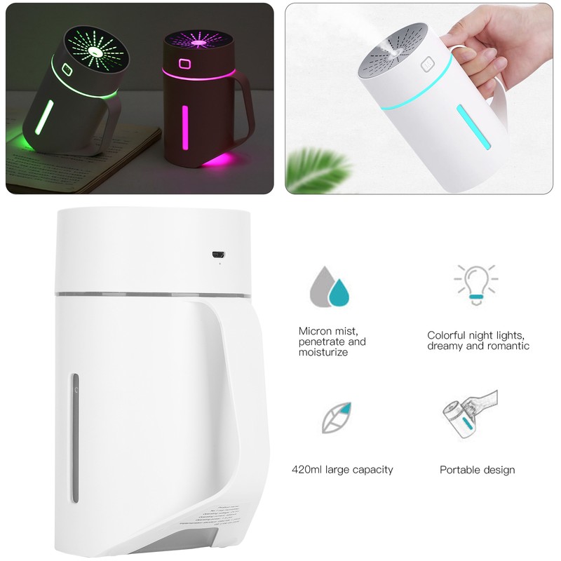 Night Light Humidifier Humidification Cup USB Rechargeable Household Car Water