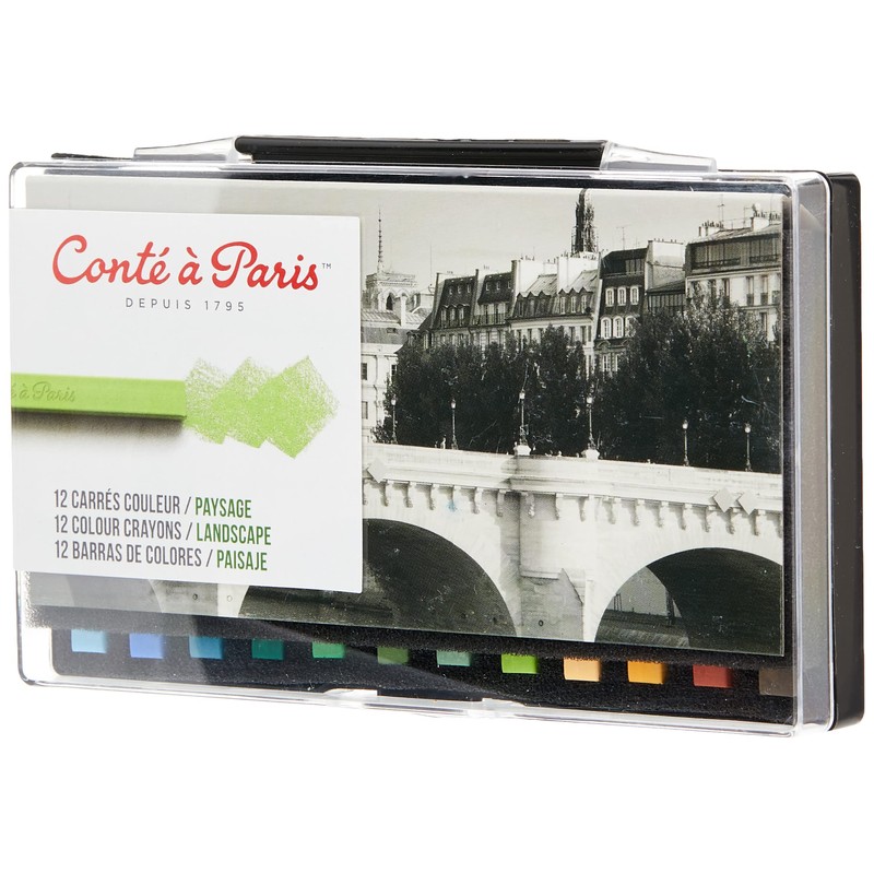 Conté à Paris Landscape Colour Carre Crayons (Pack of 12)
