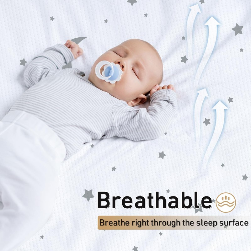 Casusv 38"x24" Mini Crib Mattress with Washable Breathable Soft Waterproof