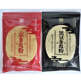 Mukai Genjido Black Soybean Flour [Black Soybeans from Tanba] 3.5 oz (100 g) x 3 P / Kyo Kinako Flour [Hokkaido Soybean] 4.3 oz (110 g) x 3P, Trial 6 Bag Set