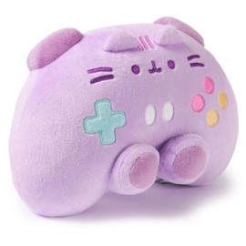 GUND Pusheen Gaming Controller Plush, Squishy Toy, Collectible Plush Toy, Gaming Décor, Stuffed Animal for Ages 8 and Up, Purple, 7”