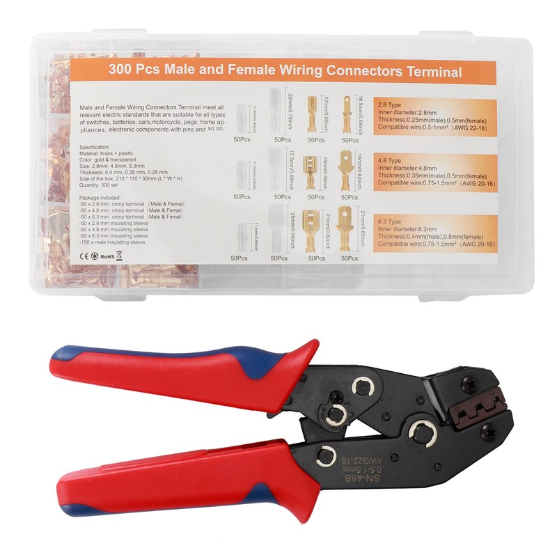 Cold Pressed Terminal Crimping Pliers Insulated Wire Crimper Tools Cable
