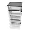 6 Clear Drawer Storage Organizer Rolling Cart,Movable Storage Tower for