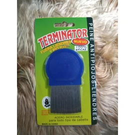 Terminator Peine Antipiojos Y Liendres Ecero Inoxidable