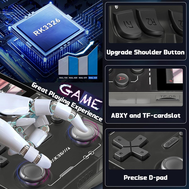 K36 Handheld Game Console 3.5-in 640*480 IPS OCA Screen 3500mAh