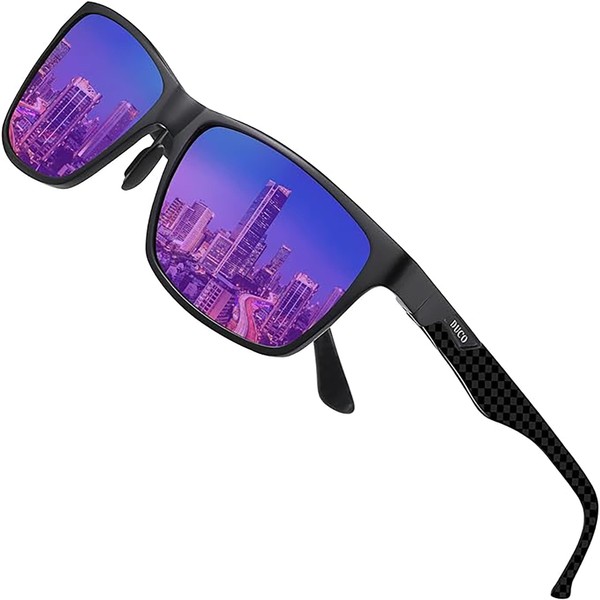DUCO Mens Sunglasses Polarized Rectangle Sunglass for Men Lightweight Carbon