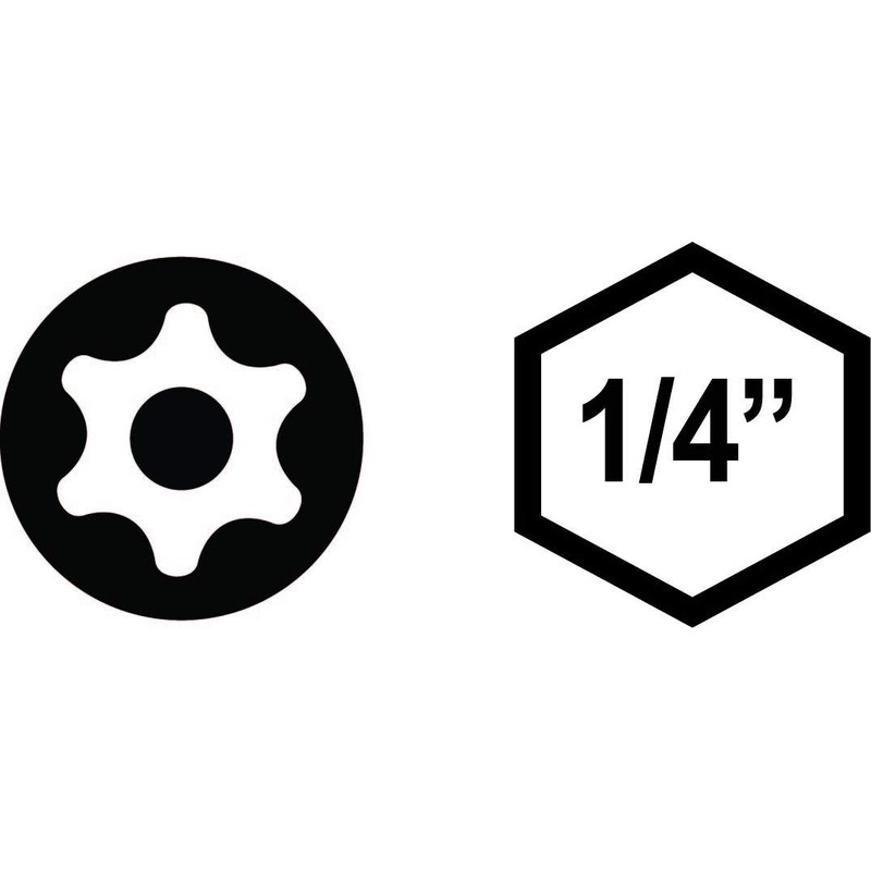 VEGA T15 TORX Security Bits. Professional Grade ¼ Inch Hex