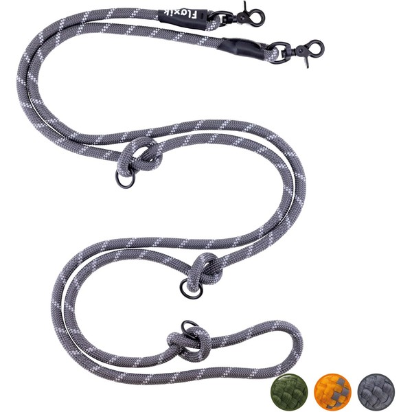 Floxik Premium lead for dogs, grey, dog lead adjustable 3