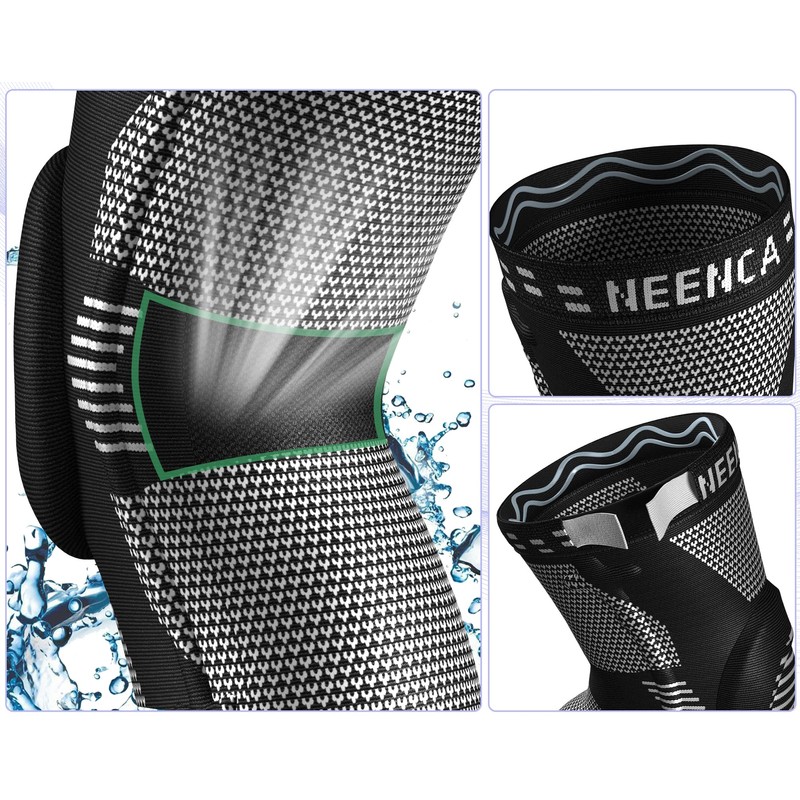 NEENCA 2 Pack Knee Braces for Knee Pain, Compression Knee