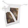 Ambesonne Constellation Fabric Pouch Set of 2, Dusty Nebula Spiral