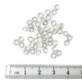 Sterling Silver Open Jump Rings 4mm 20 Gauge (50 Rings) from CraftWire