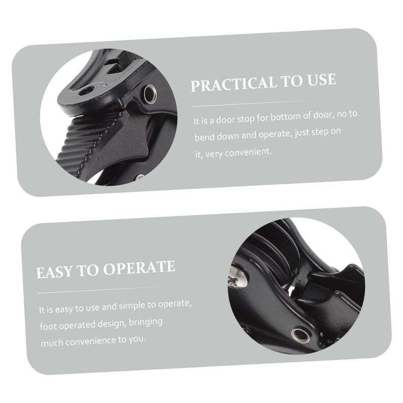 CAXUSD Heavy Duty Adjustable Door Stopper Foot-Operated Kickdown Door Holder