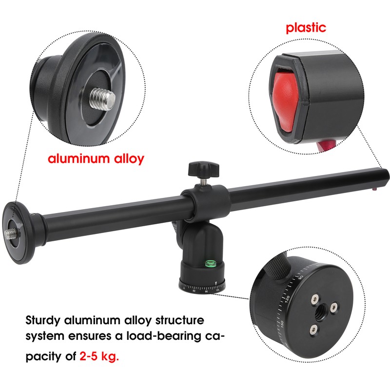 Tripod Crossbar Overhead Shot SLR Ballhead Photography Axle Bracket Extension