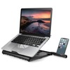 Elecom PCA-LTS8BK Folding Laptop Stand, 8 Levels, Smartphone Stand Included,