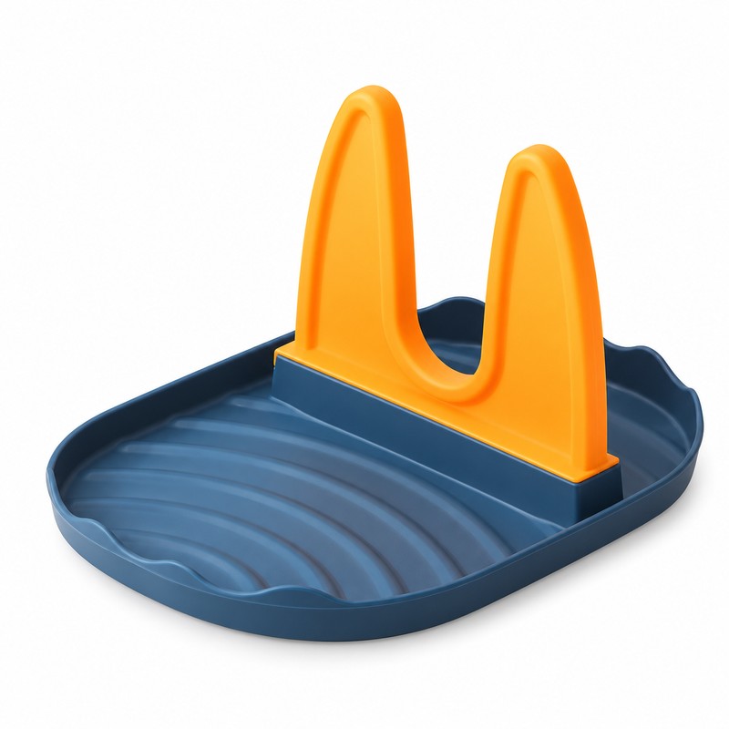 2-Pack Pot Lid and Spoon Rest Holders for Kitchen Counters