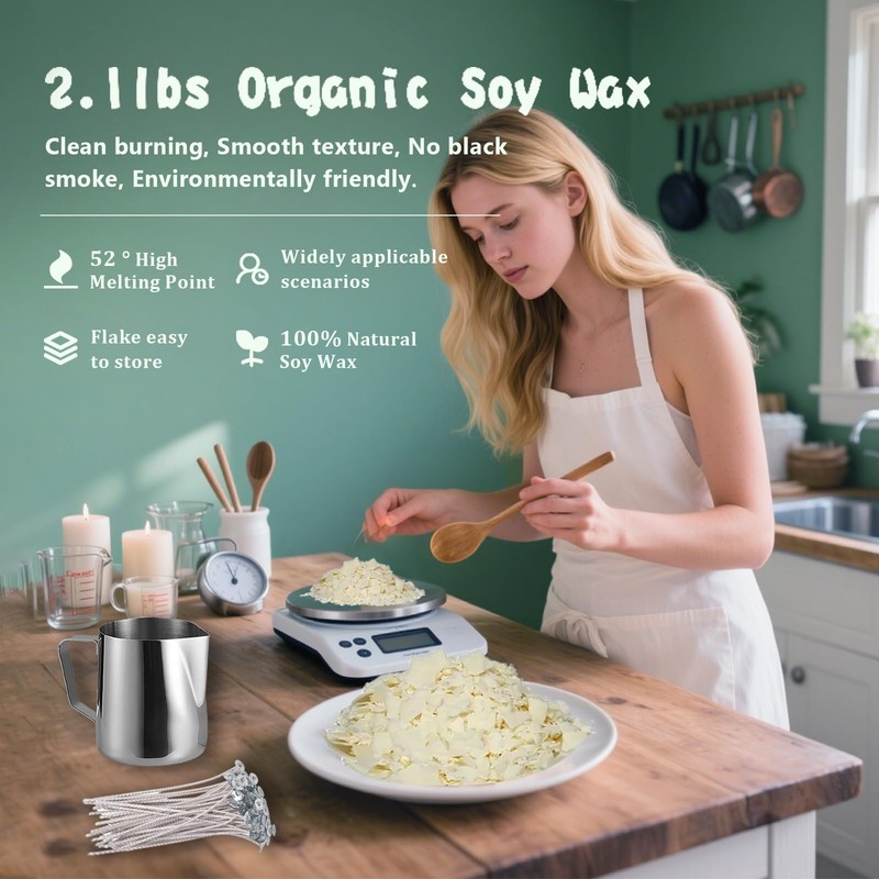 FAIRYELF Complete Candle Making Kit with Wax Melter, DIY Candle