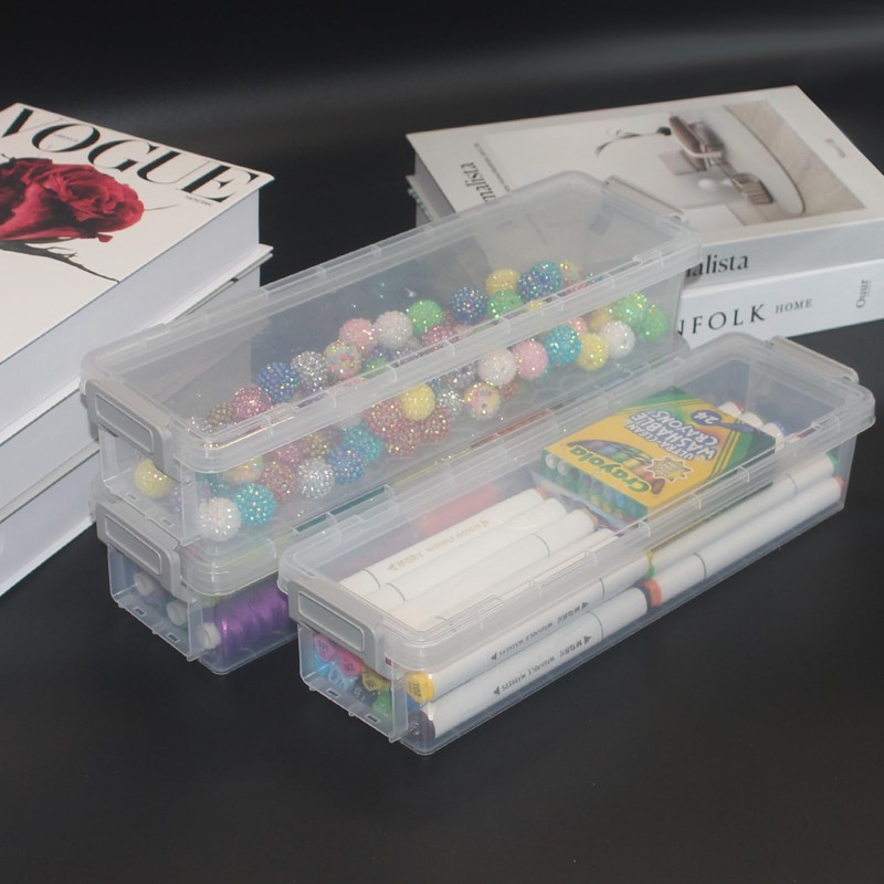 Chistepper 4 Packs Extra Long Pencil Box Large Capacity Pencil