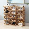 CheurYae 6 Tier Bamboo Shoe Rack, Free Standing Shoe Racks,