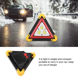 QANYEGN LED Car Emergency Safety Triangle Stop Sign, LED Warning Stop Sign, Triangle Red LED Warning Light for Ehicle Accident, Repairing