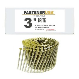 3" x .120 Screw Brite Coil Nails 15-DEG Wire 1,350ct | CN3120SM6