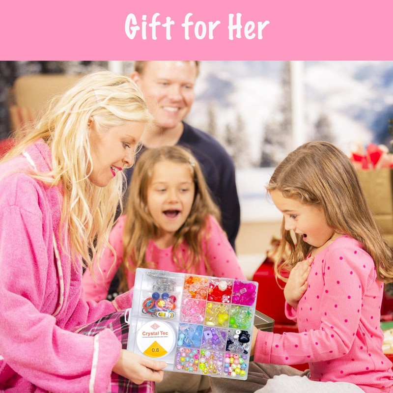 Ygorios 750 Pcs Acrylic Assorted Beads - Cute, Pastel Beads