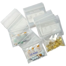 125 Packs Small Pill Bags, Sturdy 6 Mil Thick 3x2.75'' Plastic Bags Jewelry Bags Reclosable, Clear Zip Lock Bags, Resealable Poly Bags for Pill Travel, Beads,Small Craft Pieces, Packaging