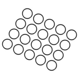 QUARKZMAN 21 mm x 17 mm x 2 mm Nitrile Rubber O-Rings x 20 Pieces Round Sealing Disc for Tap Plumber Repair Seal Connection [Black]