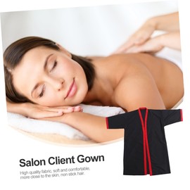 BIUDECO Salon Client Gown Robe Hairdressing Guest Robe for Spa Beauty Salons Anti-Static Quick-Dry Comfortable Fit Protects Clothes from Spills Trim