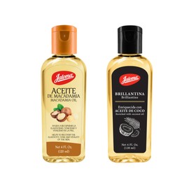 Aceite Brillantina, para el cabello, Suaviza e Hidrata, 120ml + Aceite de Macadamia, para Piel, Nutrición Profunda, 120ml