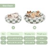 Ohocut Checkered Cat Dog Bed, Cute Sage Green Retro Style