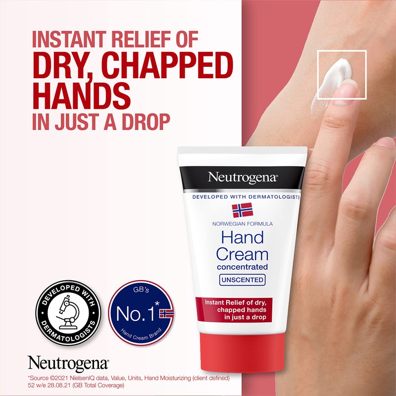 Neutrogena Norwegian Formula Hand Cream Concentrated Unscented, Immediate and Lasting