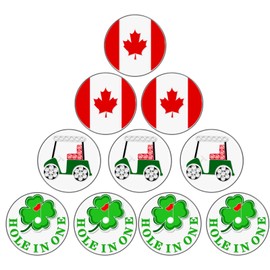 Golf Ball Markers Assorted Patterns Flag Fits All Magnetic Golf Hat Clips Value 10 Pack, Alloy Soft Enamel Technique Marker for Golf Gloves Divot Tools Marks(Type 4)