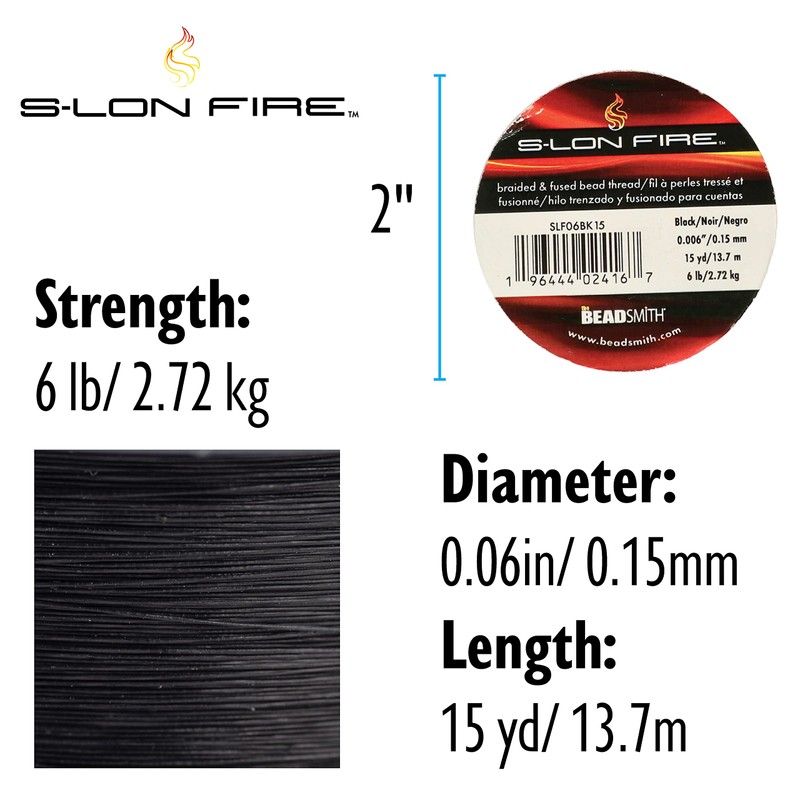 The Beadsmith S-Lon Fire – Braided and Fused Bead Thread