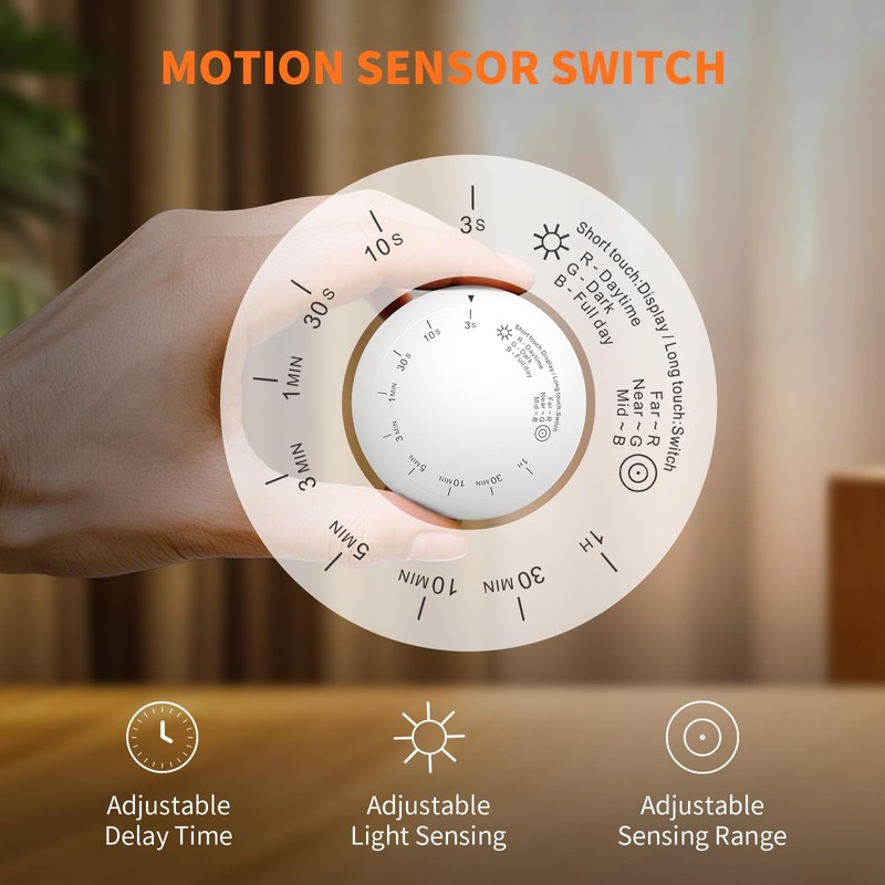 Wothfav Motion Sensor Light Switch with Built-in Timer Settings, PIR