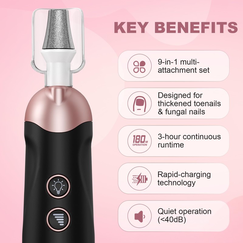 Electric Nail File & Drill Kit: Pedicure Sets for Feet