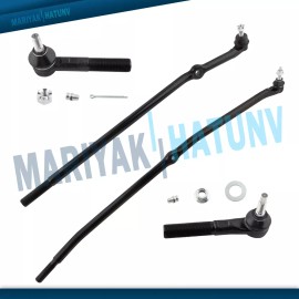 BOXI 4PCS Front Suspension Tie Rod Kit For Dodge Ram 1500 2500 3500 4WD 4x4 8-Lugs