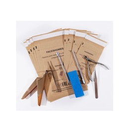 100PCS Self-Sealing Sterilization Pouches, Disposable Dry Heat Autoclave Bags Kraft Paper Cleaning Bags Sterilizer for Nail Tools(100x200mm)