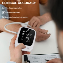 Blood Pressure Monitor Upper Arm Automatic Talking Blood Pressure Cuff, Rechargeable Blood Pressure Monitors for Home Use, Digital Led Display Adjustable 8.7"-16.5" Large Bp Cuff Dual User Model