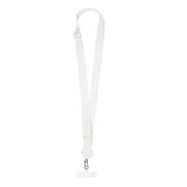 PATIKIL Adjustable Phone Lanyard, 1 Pack Polyester Crossbody Phone Strap Universal Cellphone Lanyard with Patch Neck Strip for Most Smartphones, White