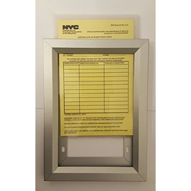 HPD signs, Silver backround, Aluminium-Rust Free, with holes. "The Moo Line"- (Certificate of inspection visits in frame 6x9)