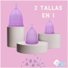 Set De 3 Copas Menstruales Myyla Cup + Vaso +