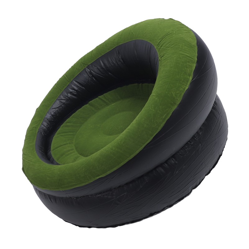 Inflatable Couch PVC Flocking Portable Ergonomic Blow Up Sofa Chair